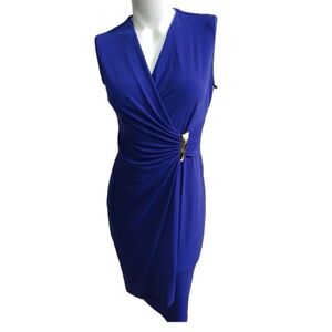 Calvin Klein Sleeveless Sheath Dress w/ Gold Clasp